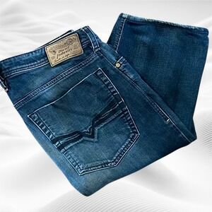 Diesel Zatiny Regular Bootcut Stretch Jeans 32X 29" Actual Wash 0802C Button Fly